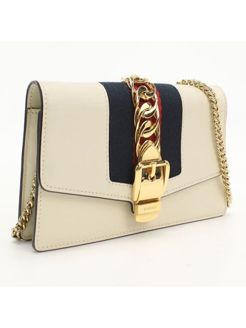 Gucci Mini Chain Shoulder Bag Sylvie Leather